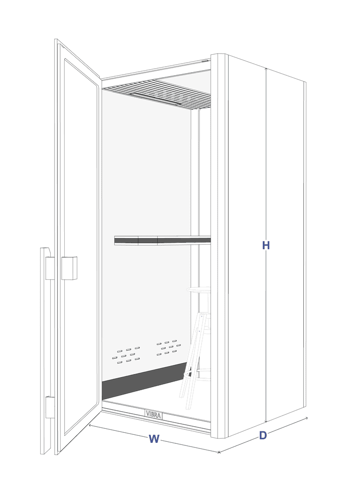 vibra one office booth dimenisions